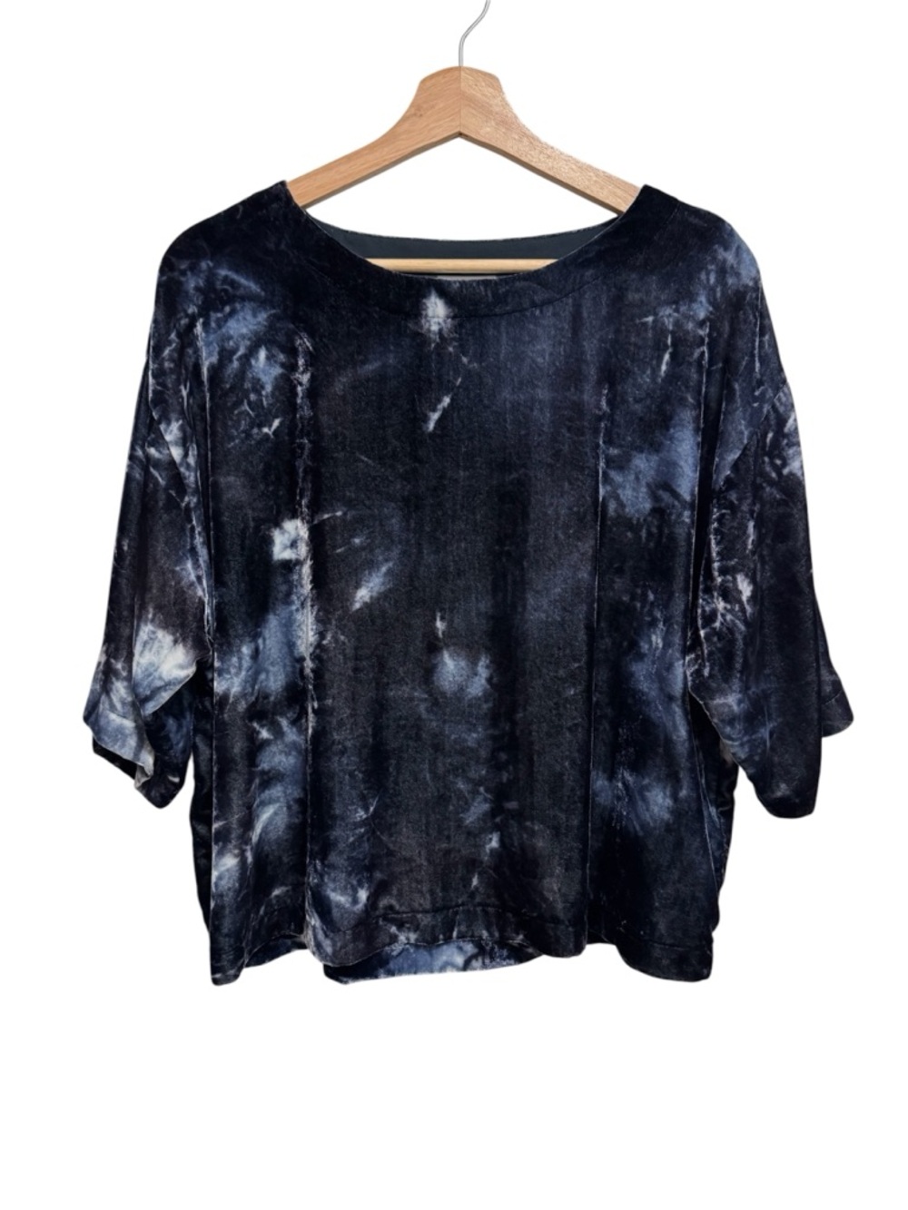 J. Jill PureJill Tie Dye Velvet Blouse Top Women XS Oversized Date Night Boho